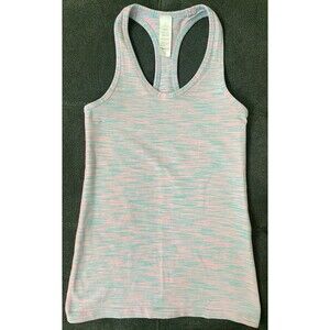 Ivivva by Lululemon Racerback Tank Top Girls Size 8 Pink/Blue